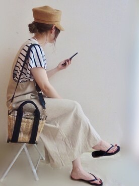 「ボーター」｜「アイテム（アクセサリー）」を使った、☆FAIRY☆さん（レディース・155cm）の夏コーディネート