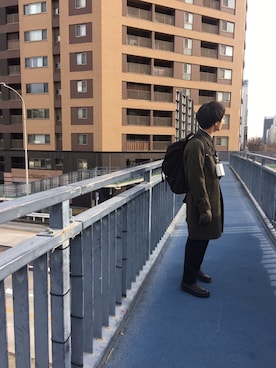 「OMNIGOD（オムニゴッド）のアイテム（トップス）」を使った、ryotaさん（メンズ・178cm）の冬コーディネート