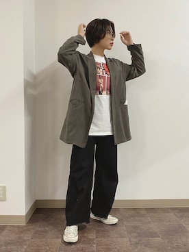 「Steven Alan（スティーブンアラン）のアイテム（ジャケット/アウター）」を使った、tomiさん（レディース・160cm）の春コーディネート