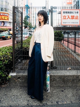「BACCA（バッカ）のアイテム（その他アウター）」を使った、_e_r_i____._さん（レディース・163cm）の春コーディネート