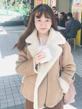 「アイテム（ダッフルコート）」を使った、Kennisheitungさん（レディース・156cm・10代）の冬コーディネート