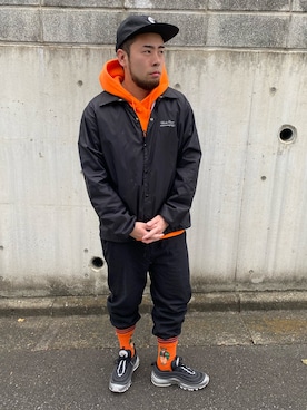 「くつした」｜「アイテム（帽子）」を使った、ともキング🧔🏻‍♂️さん（メンズ・170cm）の秋コーディネート