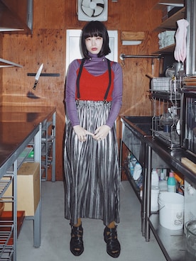 「重ね着」｜「アイテム（キャミソール）」を使った、eriさん（レディース・161cm・30代）の冬コーディネート