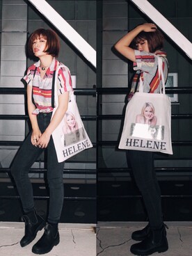 「EDITION（エディション）のACNE STUDIOS SKIN 5 USED スキニーパンツ（デニムパンツ）」を使った、eriさん（レディース・161cm）の夏コーディネート