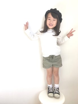 「babygap」｜「アイテム（ハンチング/ベレー帽）」を使った、こはるさん（キッズ・90cm）の秋コーディネート