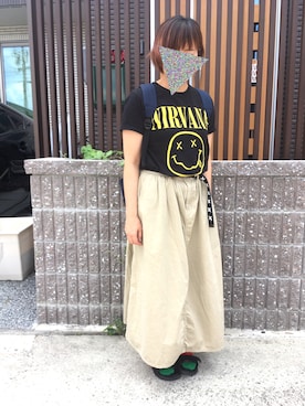 「OZOC（オゾック）のアイテム（バックパック/リュック）」を使った、chamuさん（レディース・161cm）の夏コーディネート