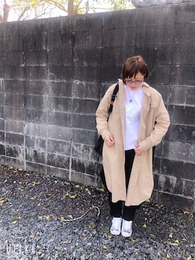 「シルバーシューズ」｜「アイテム（シャツワンピース）」を使った、chamuさん（レディース・161cm）の春コーディネート