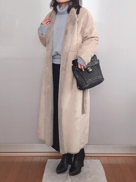 Mioさんの「WOMEN メリノブレンドリブスカート」を使ったコーディネート