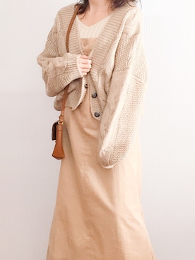 「URBAN RESEARCH（アーバンリサーチ）のアイテム（ジャンパースカート）」を使った、Mioさん（レディース・151cm）の冬コーディネート