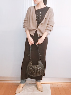 「IMAGE COLLECTION（イマージュコレクション）のアイテム」を使った、Mioさん（レディース・151cm）の春コーディネート