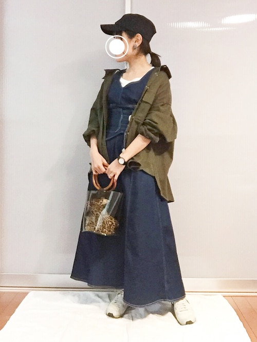 未使用タグ付 AMERI WIDE BELT DOCKING DRESS デニム Ameri（アメリ）の「WIDE BELT DOCKING DRESS（ワンピース