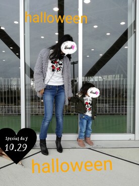 「wearhalloween2017」｜「アイテム（ノーカラージャケット）」を使った、リリーちゃんさん（レディース・160cm）の秋コーディネート