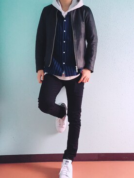 田中太郎さん(メンズ・173cm)の春コーディネート