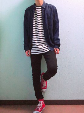 田中太郎さん（メンズ・173cm）の春コーディネート