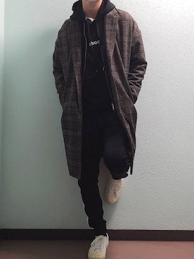 「NAVAL（ナバル）のアイテム（ジャケット/アウター）」を使った、田中太郎さん（メンズ・173cm）の冬コーディネート