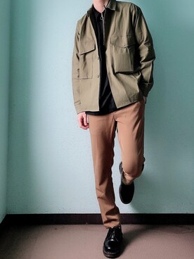 「MONO-MART（モノマート）のアイテム（その他アウター）」を使った、田中太郎さん（メンズ・173cm）の春コーディネート