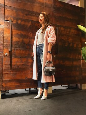 「DIESEL（ディーゼル）のアイテム（その他アウター）」を使った、山ちゃんさん（レディース・157cm）の秋コーディネート