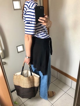 「SAINT JAMES（セントジェームス）のアイテム」を使った、sato*さん（レディース・155cm）の夏コーディネート