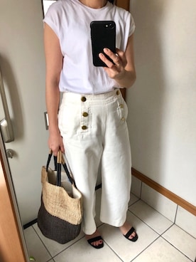 「AURALEE（オーラリー）のアイテム」を使った、sato*さん（レディース・155cm）の夏コーディネート