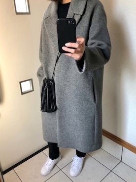 「JOURNAL STANDARD relume（ジャーナルスタンダード　レリューム）のアイテム（チェスターコート）」を使った、sato*さん（レディース・155cm）の冬コーディネート