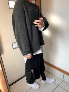 「ESTNATION（エストネーション）のアイテム」を使った、sato*さん（レディース・155cm）の冬コーディネート