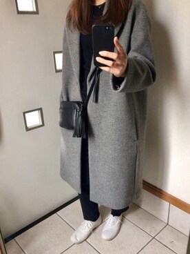 「JOURNAL STANDARD relume（ジャーナルスタンダード　レリューム）のアイテム（チェスターコート）」を使った、sato*さん（レディース・155cm）の秋コーディネート