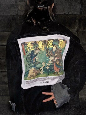 「vetements」｜「アイテム（デニムジャケット）」を使った、⋆Azureさん（レディース・156cm）の秋コーディネート