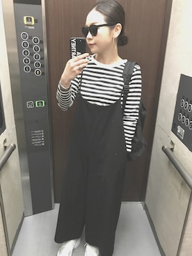 「FRAMeWORK（フレームワーク）のアイテム（つなぎ/オールインワン）」を使った、kana.nさん（レディース・155cm）の春コーディネート