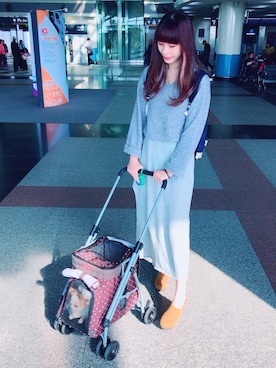 「gray」｜「アイテム（アクセサリー）」を使った、なつきさん（レディース・168cm）の冬コーディネート