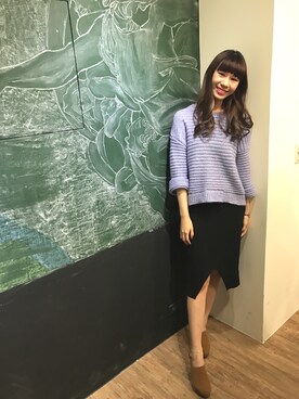 「SHASHI（シャシ）のアイテム」を使った、なつきさん（レディース・168cm）の春コーディネート