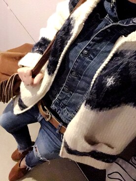 「FREE'S MART（フリーズマート）のアイテム（ブーティ）」を使った、ｍａｒｉさん（レディース・159cm）の冬コーディネート