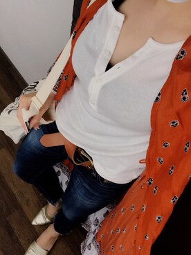 「Ungrid（アングリッド）のアイテム（その他トップス）」を使った、ｍａｒｉさん（レディース・159cm）の春コーディネート