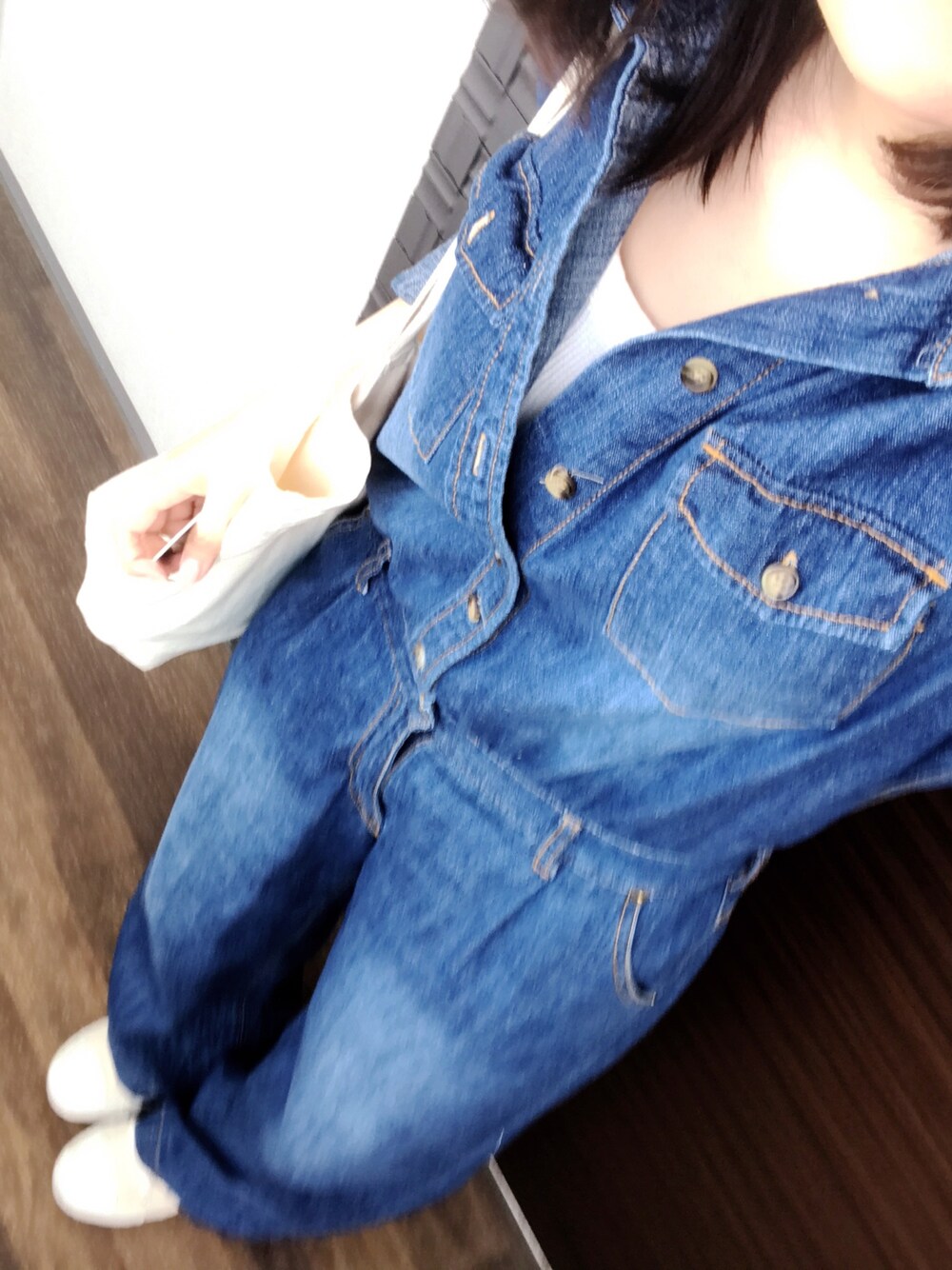 Ungrid（アングリッド）の「ワイドデニムコンビネゾン（つなぎ