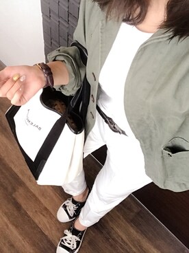 「GRL（グレイル）のアイテム（ミリタリージャケット）」を使った、ｍａｒｉさん（レディース・159cm）の秋コーディネート