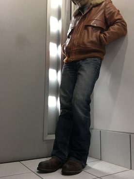 「ショット」｜「アイテム（ブーツ）」を使った、だいごさん（メンズ・170cm）の秋コーディネート