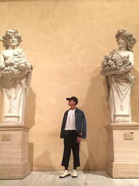 「IMMENSE（イメンス）のアイテム」を使った、Henry TSAIさん（メンズ・172cm）の秋コーディネート