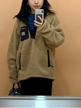 「Carhartt（カーハート）のアイテム（ブルゾン）」を使った、yunaさん（レディース・154cm）の秋コーディネート