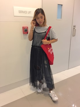 「STYLE」｜「アイテム（オールインワン・サロペット）」を使った、ケイトさん（レディース・158cm）の冬コーディネート