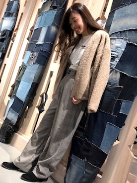 「ノーティードッグ」｜「アイテム（スウェット）」を使った、ayumi nishikawaさん（レディース・157cm）の冬コーディネート