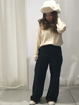 「COLD BREAKER（コールドブレーカー）のアイテム」を使った、JOURNAL STANDARD relume自由が丘店レディーススタッフさん（レディース・148cm）の冬コーディネート