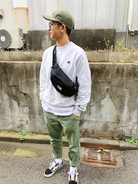 「Carhartt（カーハート）のカーハート ストラップバックキャップ ODESSA  CHARHARTT（キャップ）」を使った、ざわちんさん（メンズ・165cm）の秋コーディネート