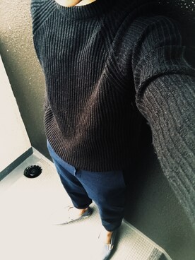 「アイテム（スリッポン、ブルー系）」を使った、seijyuさん（メンズ・165cm）の春コーディネート