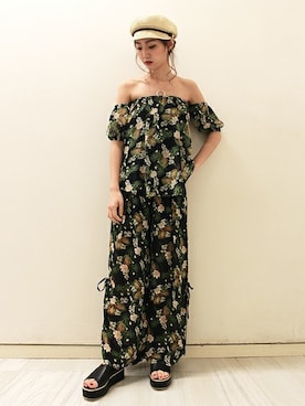 「BARAK（バラク）のアイテム（キャップ）」を使った、萌さん（レディース・168cm）の夏コーディネート