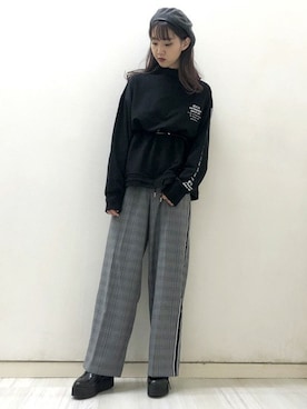 「BARAK（バラク）のアイテム（ハンチング/ベレー帽）」を使った、萌さん（レディース・168cm）の秋コーディネート