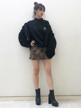 「BARAK（バラク）のアイテム（ブルゾン）」を使った、萌さん（レディース・168cm）の秋コーディネート