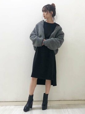 「BARAK（バラク）のアイテム（ブルゾン）」を使った、萌さん（レディース・168cm）の秋コーディネート