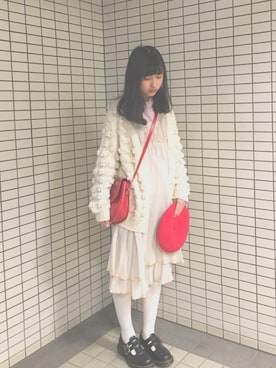 「青文字系」｜さくらこ。さん（レディース・158cm）の冬コーディネート