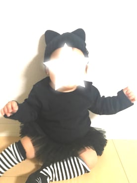 「wearhalloween2017」｜「アイテム（ニットキャップ/ビーニー）」を使った、sannanaさん（キッズ・80cm）の秋コーディネート