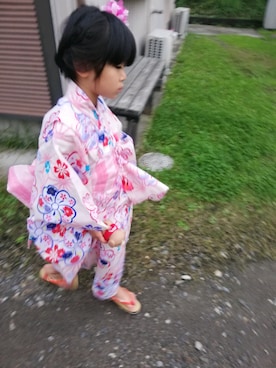 「あみこみヘア」｜yuka_mamaさん（キッズ・120cm）の夏コーディネート