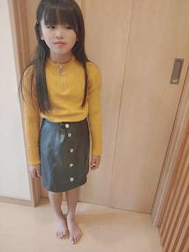 「H&M（エイチ・アンド・エム）のアイテム（スカート）」を使った、yuka_mamaさん（キッズ・120cm）の秋コーディネート